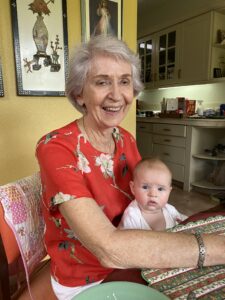 Adrija meeting Grandma Avril for the first time