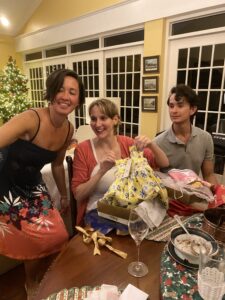 The family together on Christmas Eve